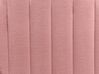 Sengebænk i ribbet lyserød velour 93 x 48 cm DAYTON_860596