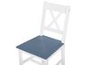 Zestaw do jadalni stół i 4 krzesła drewniany biały MOANA_781133
