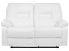 2 Seater Faux Leather Manual Recliner Sofa White BERGEN_911076