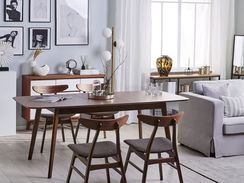 Ruokapöytä jatkettava tumma puu 150/190 x 90 cm MADOX Ruokapöytä jatkettava tumma puu 150/190 x 90 cm MADOX