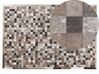 Kožený koberec 140 x 200 cm sivá/hnedá/béžová ARMUTLU_780669