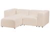 2 Seater Modular Boucle Sofa with Ottoman Beige FALSTERBO_914927