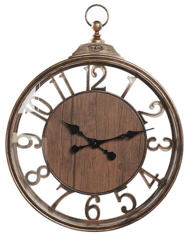 Reloj de pared marrón 52 cm ALCOBA