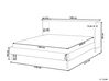 Łóżko welurowe 160 x 200 cm beżowoszare ARETTE_880140