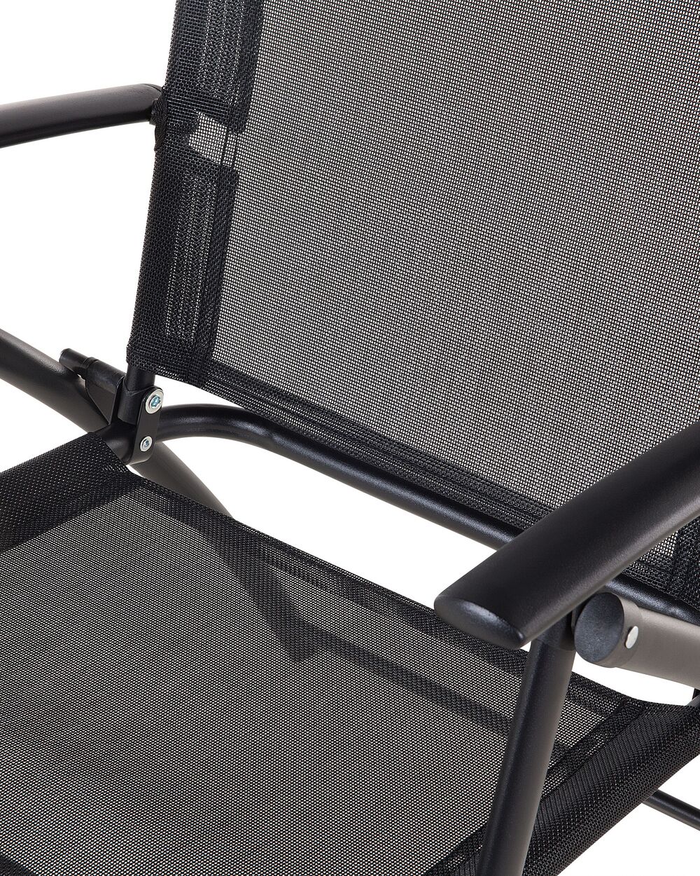 Set of 4 Garden Folding Chairs Black LIVO Beliani.co.uk