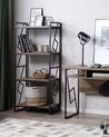 Home Office Desk with Shelf 120 x 60 cm Dark Wood and Black FORRES_726012