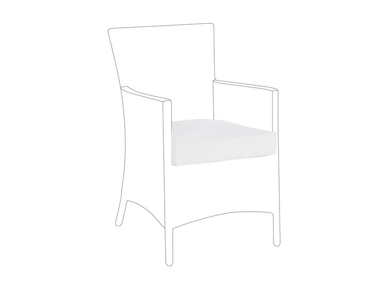 Set de 8 housses de coussins blanc cassé pour fauteuils de jardin ITALY_696428