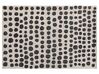 Vlněný koberec 160 x 230 cm béžový/ černý HAVRAN_836382