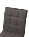 Conjunto de 2 sillas de comedor de poliéster gris pardo/madera clara BROOKLYN_693864