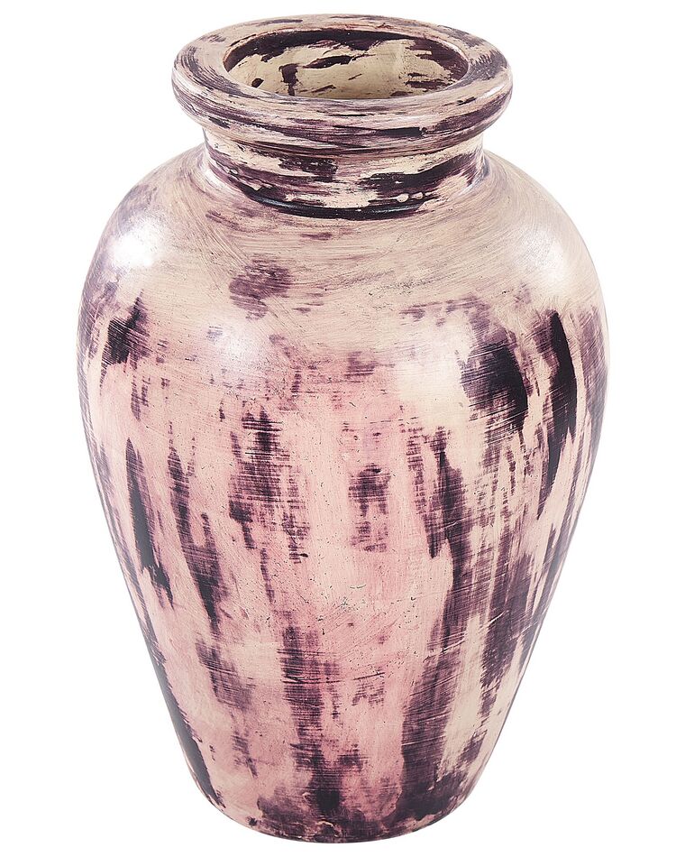 Lila és bézs terrakotta dekoratív váza 34 cm AMATHUS_850382
