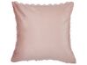 Set of 2 Faux Fur Cushions 43 x 43 cm Pastel Pink PURSLANE_856334