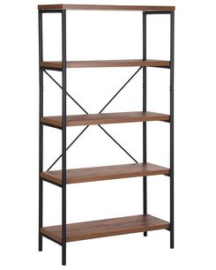 Kirjahylly 4 hyllyä tumma puu BRISBANE
