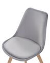 Lot de 2 chaises en velours gris DAKOTA II_767870