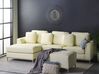 Right Hand Leather Corner Sofa with Ottoman Beige OSLO_285439