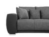 4 Seater Fabric Sofa Dark Grey and Black TORPO_733404