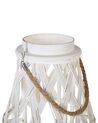 Wooden Candle Lantern 77 cm White TONGA_791651