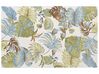 Wool Area Rug Leaves Motif  140 x 200 cm Multicolour KINIK_848428