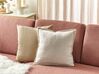 Set of 2 Teddy Decorative Cushions Light Beige SENECIA_888359
