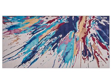 Vloerkleed polyester meerkleurig 80 x 150 cm KARABUK