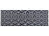 Teppich schwarz / weiß 70 x 200 cm geometrisches Muster Kurzflor KARUNGAL_831513