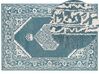 Vlnený koberec 160 x 230 cm biela/modrá GEVAS_836853