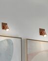 Set of 2 Metal Spotlight Lamps Copper TIGRIS_771981