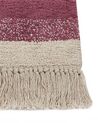 Cotton Area Rug 140 x 200 cm Beige and Pink AFSAR_839986