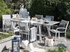Conjunto de jardim em alumínio mesa e 6 cadeiras cinzentas PERETA_738757