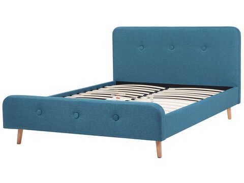 Fabric Eu Super King Size Bed Blue Rennes Beliani No Fabric Eu Super King Size Bed Blue, Super King Bed Frame Argos