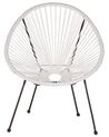 Set of 2 PE Rattan Accent Chairs White ACAPULCO II_811611