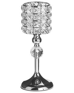 Kynttilänjalka lasi hopea 33 cm AVORD Kynttilänjalka lasi hopea 33 cm AVORD