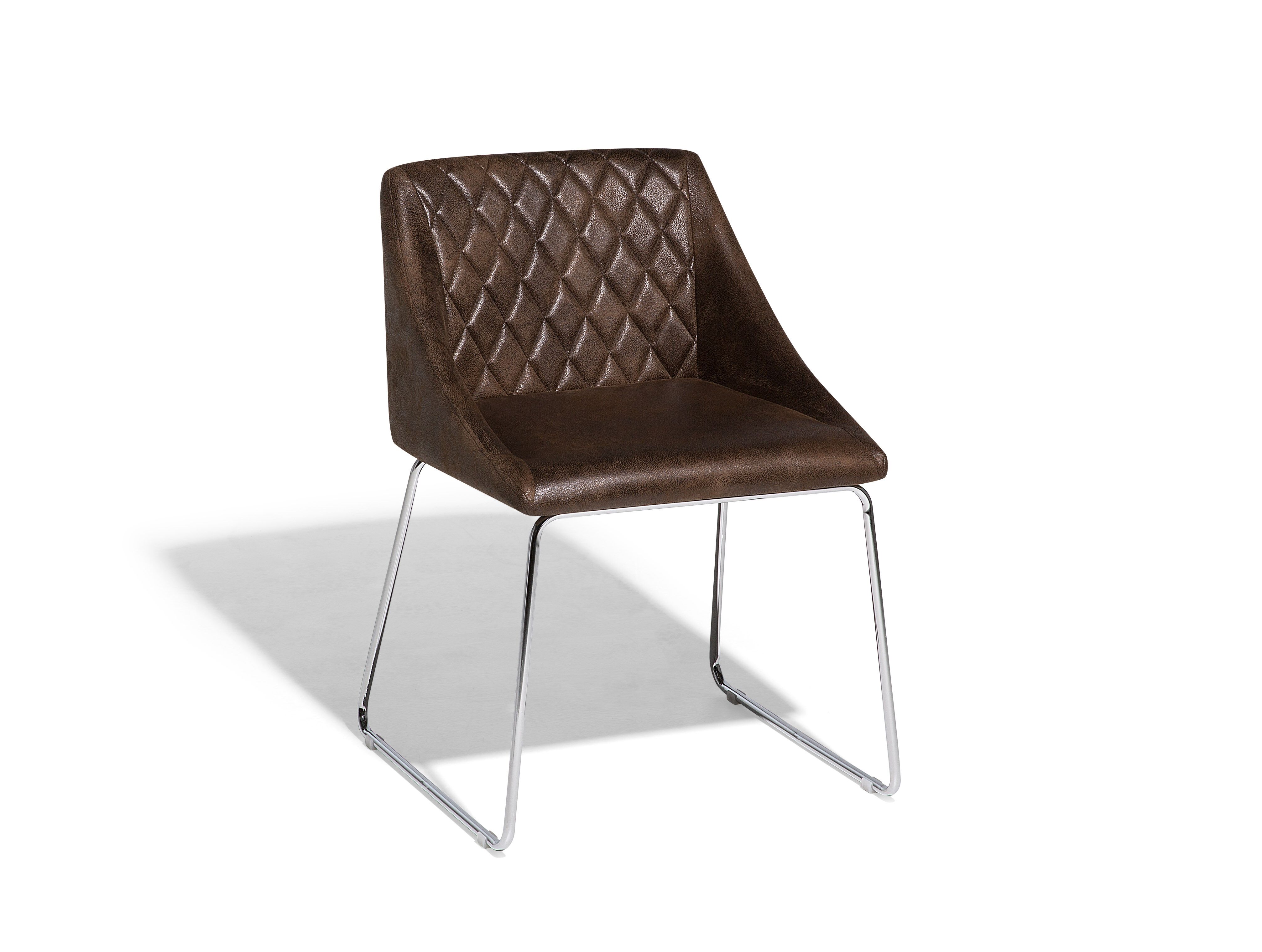 Esszimmerstuhl Lederoptik braun 2er Set ARCATA | Beliani.de