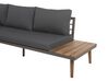 5 Seater Acacia Wood Garden Corner Sofa Set Grey CORATO_718993