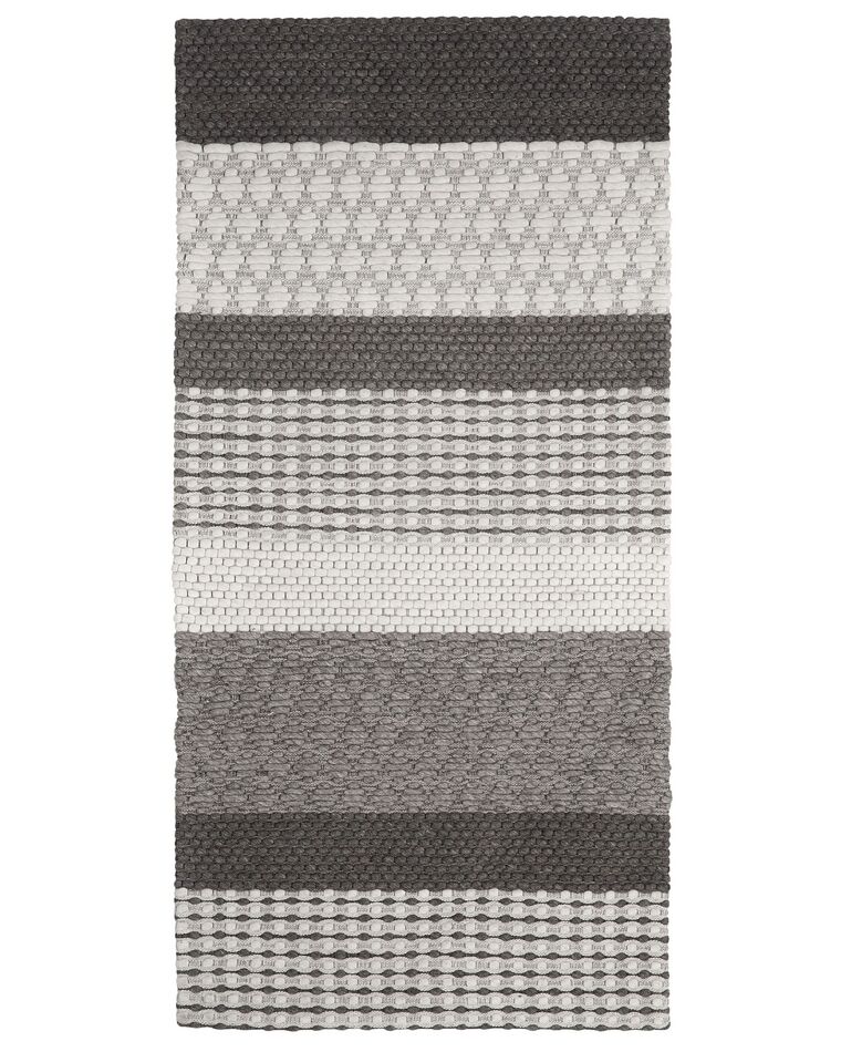 Wool Area Rug 80 x 150 cm Grey AKKAYA_751814