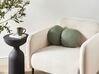 Set of 2 Teddy Cushions ⌀ 30 cm Green RUTABAGA_906132