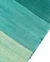 Alfombra de lana verde/azul oscuro/gris 140 x 200 cm MAILSI_866807