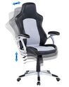 Faux Leather Office Chair Grey Black EXPLORER_756094