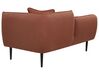 Right Hand Boucle Chaise Lounge Dark Red CHEVANNES_895449