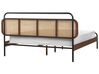 Drevená posteľ 160 x 200 cm tmavé drevo BOUSSICOURT_904463