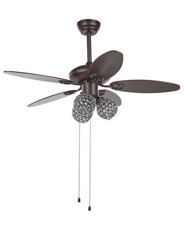 Ceiling Fan with Light Brown HEILONG
