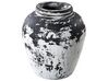 Terracotta Decorative Vase 33 cm Black and White DELFY_850260