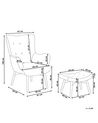 Boucle Wingback Chair with Footstool Off White VEJLE II_901573