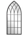 Metalowe lustro ścienne okno 50 x 115 cm czarne CASSEL_819035