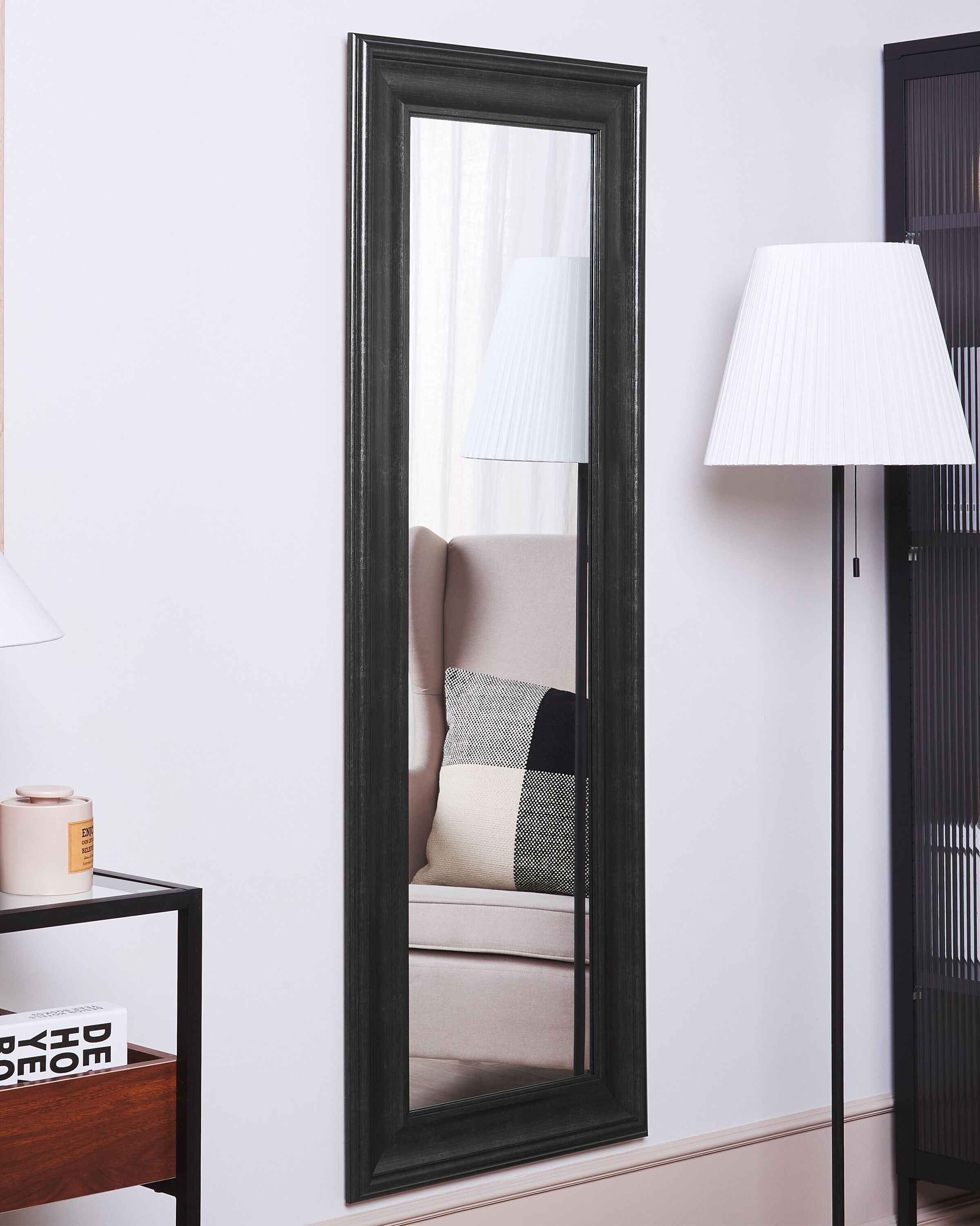 Espelho de parede 51 x 141 cm preto LUNEL