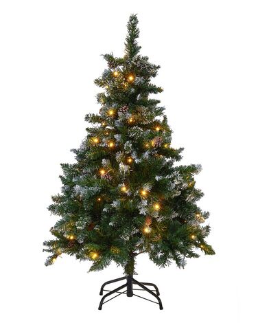 Vánoční stromeček matný osvícený 120 cm zelený PALOMAR
