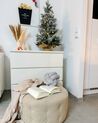 Frosted Christmas Tree Pre-Lit in Jute Bag 90 cm Green MALIGNE_913490