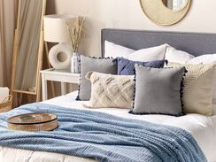 Koristetyyny pellava harmaa 45 x 45 cm 2 kpl CARPINUS