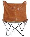 Faux Leather Armchair Brown NYBRO_851181