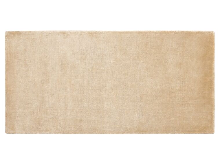 Tappeto viscosa beige sabbia 80 x 150 cm GESI II_837712