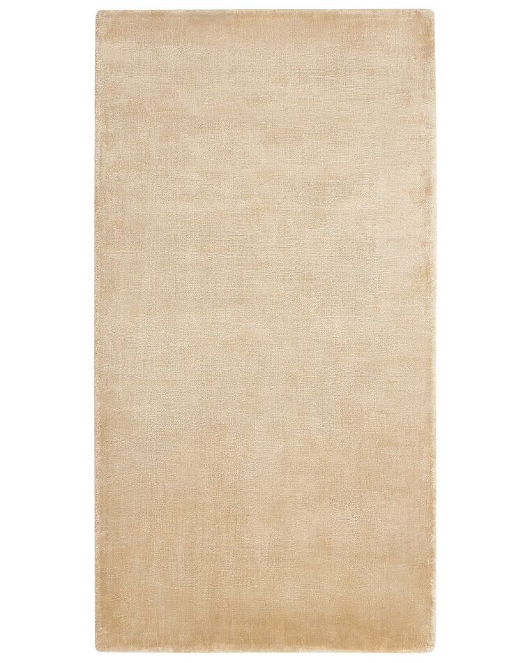 Teppich Viskose sandbeige 80 x 150 cm Kurzflor GESI II_837712